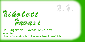 nikolett havasi business card